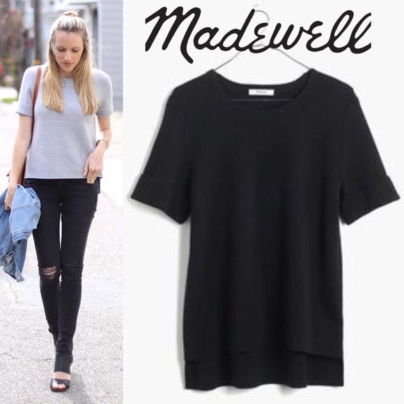 Madewell Sweaters - Madewell Wool Blend Short Sleeve Sweater